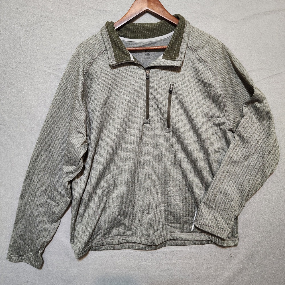 Mens Noble Outfitters Grey Pullover Quarter‎ Zip Sweater/Jacket Size XL